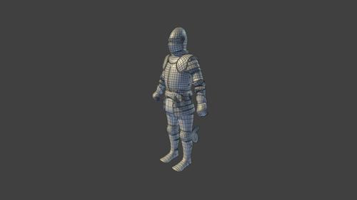 Knight medieval no textures preview image